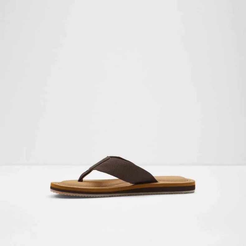 Tengen Herre Flad String Sandal Mørkebrun Aldo Mode