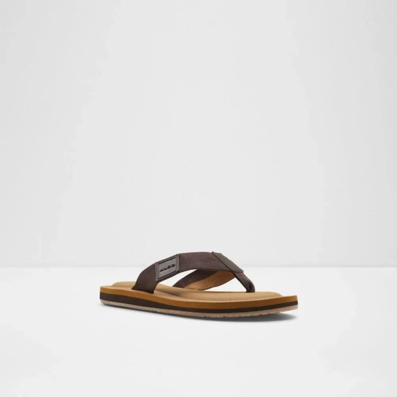 Tengen Herre Flad String Sandal Mørkebrun Aldo Mode