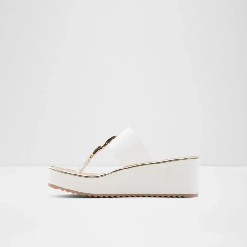 Toea Dame Rem Wedge Strand Sandal Anden Hvid Aldo Mode