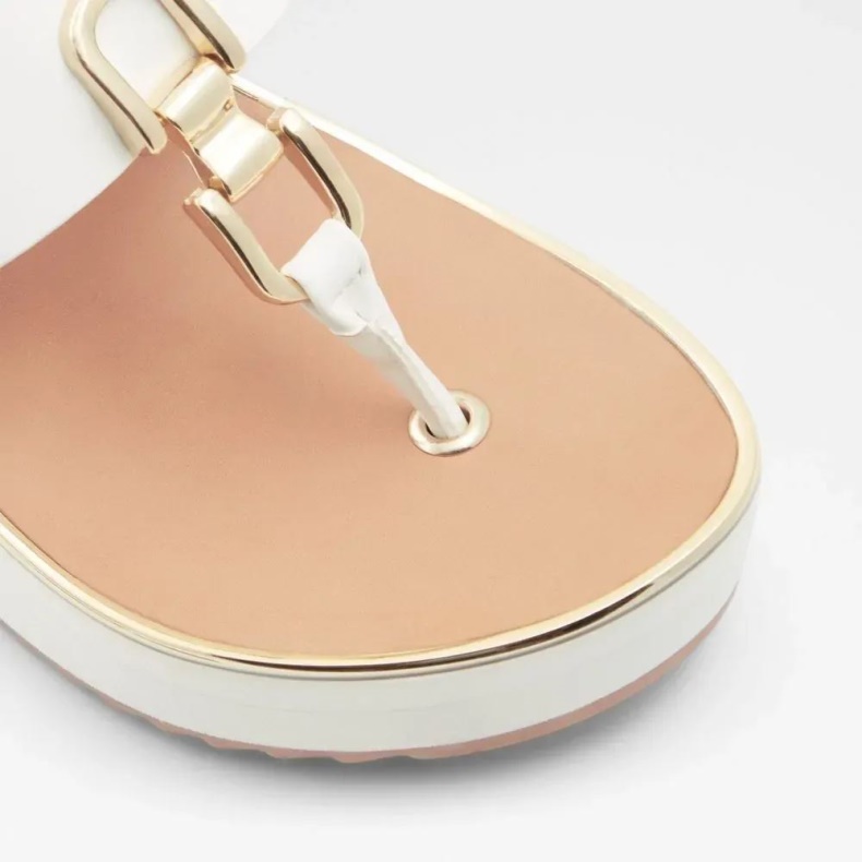 Toea Dame Rem Wedge Strand Sandal Anden Hvid Aldo Mode