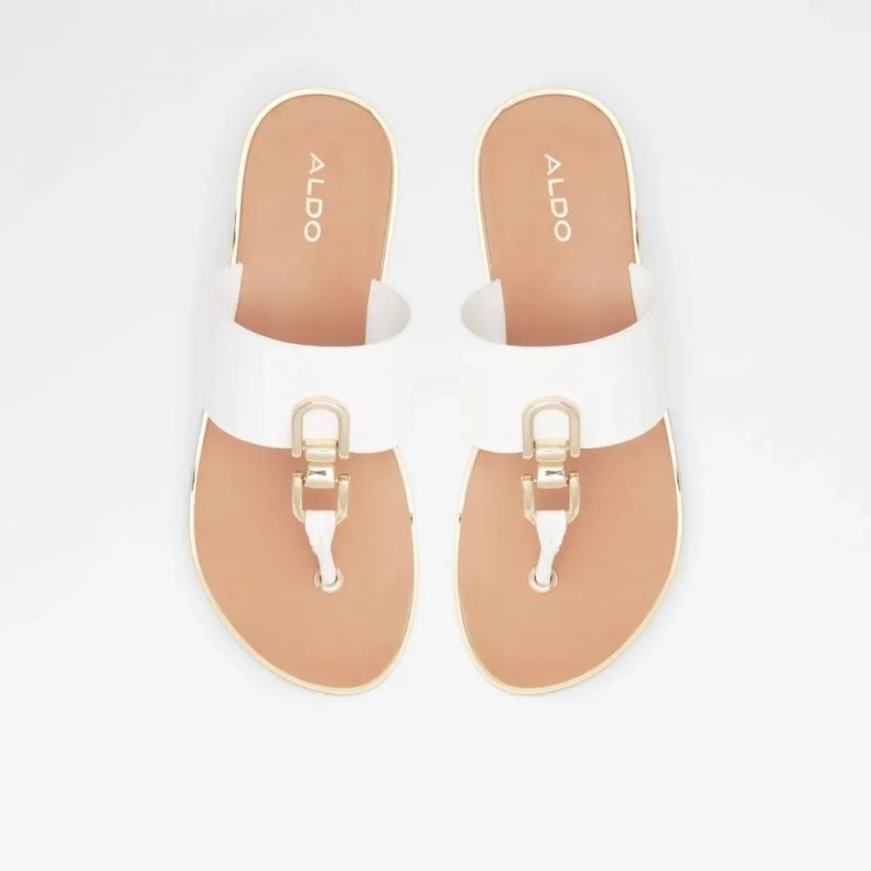 Toea Dame Rem Wedge Strand Sandal Anden Hvid Aldo Mode