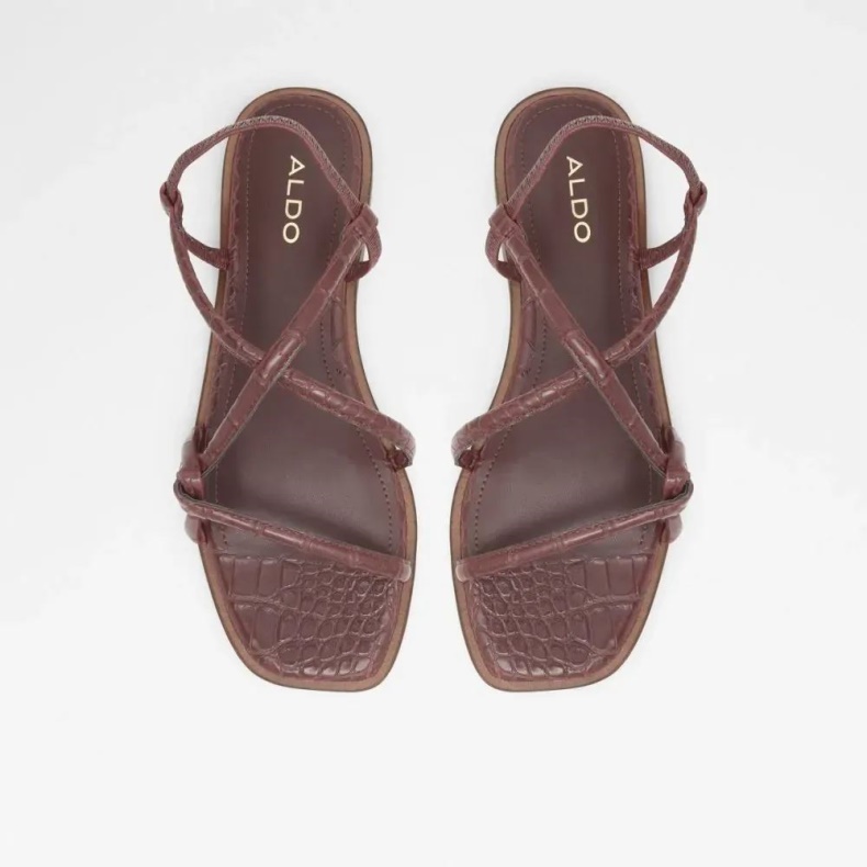 Toosieflex Kvinders Slynge Tilbage Flad Rem Sandal Mode Aldo Mørkebrun