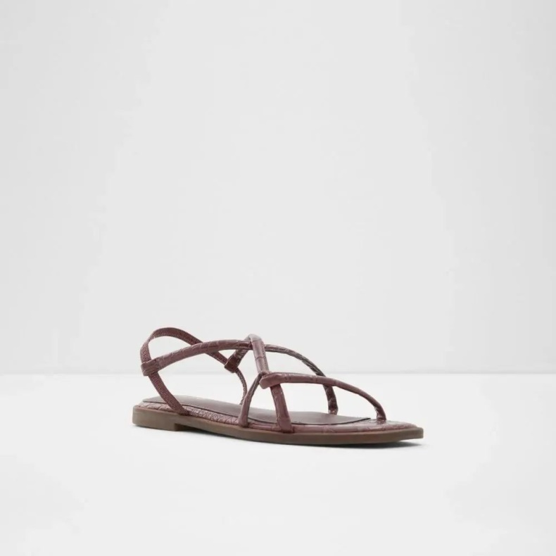 Toosieflex Flad Sandal Med Stropper Til Kvinder Aldo Mode Mørkebrun