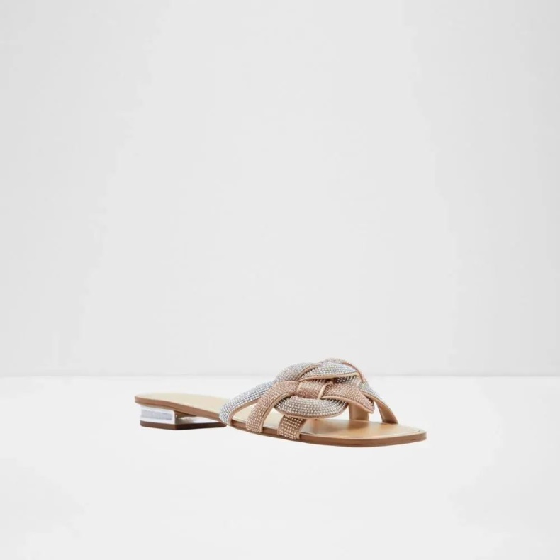 Rosa-guld Aldo Fashion Tydeus Slip-on Sandal Til Kvinder
