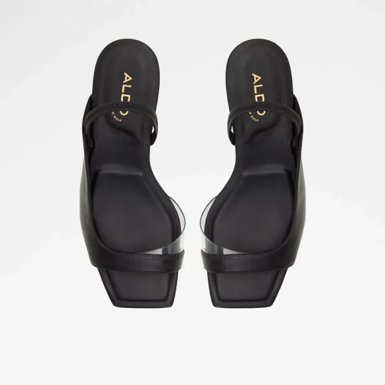 Sort Aldo Fashion Valencia Sandal Med Kattehæl Til Kvinder