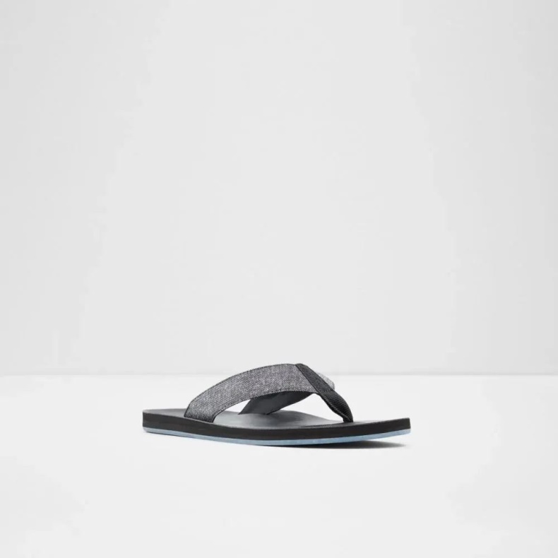 Sort Aldo Fashion Weallere Flad String Sandal Til Mænd
