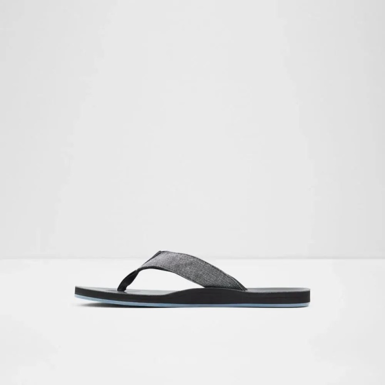 Sort Aldo Fashion Weallere Flad String Sandal Til Mænd