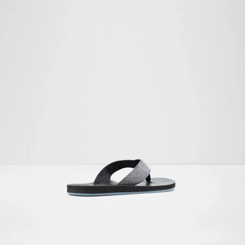 Sort Aldo Fashion Weallere Flad String Sandal Til Mænd