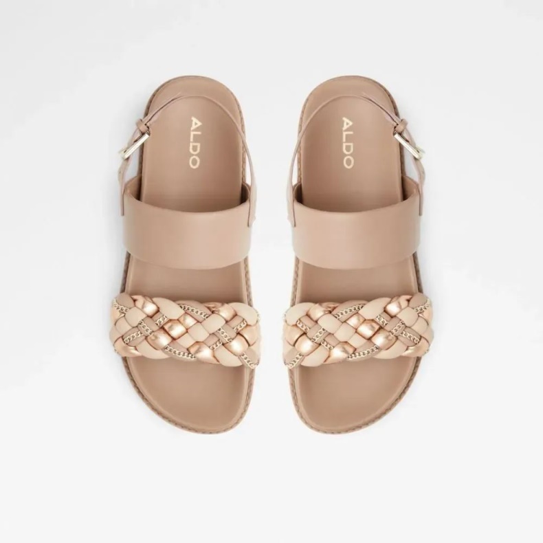 Yboha Todelt Flade Sandaler Til Kvinder, Rosa-guld Aldo