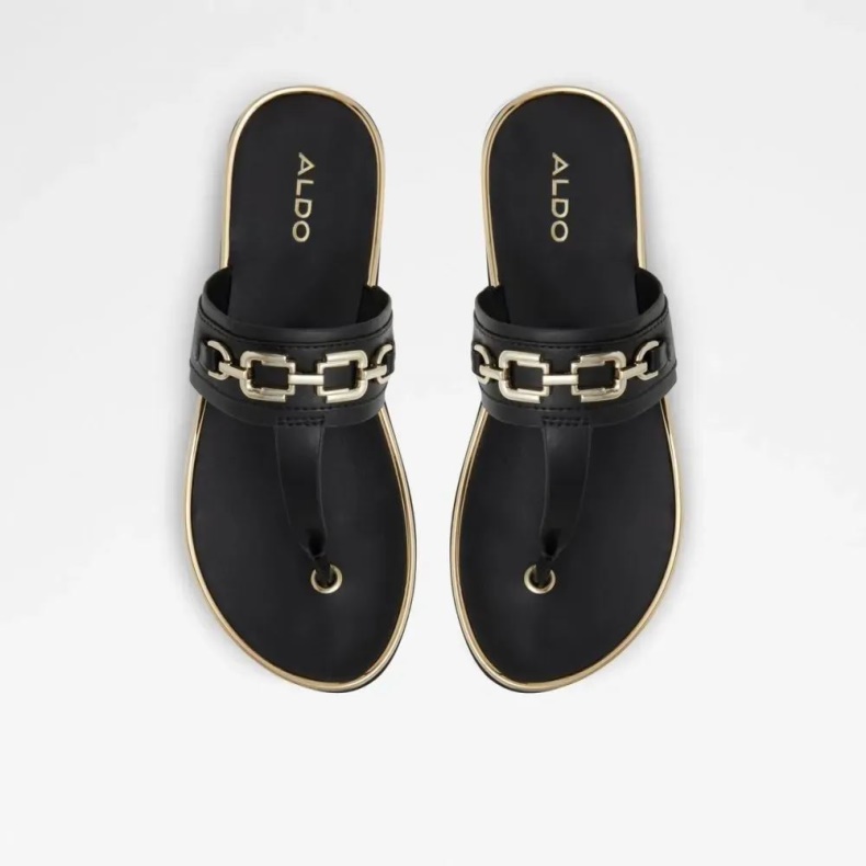Aldo Yerral Kvinders T-strop Strandsandaler Sort Mode