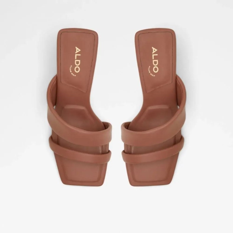 Fashion Aldo Rust Zaza Sandal Med Stropper Og Hæle Til Kvinder