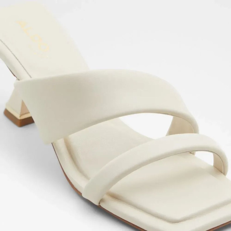 Mode Aldo Zaza Sandal Med Stropper Og Hæle Til Kvinder Anden Hvid