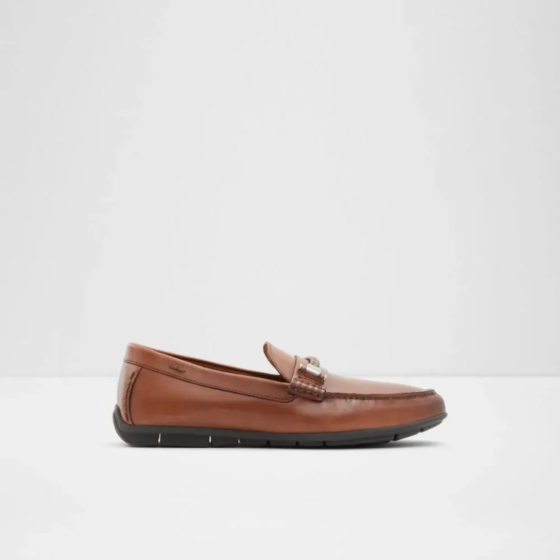 Aldo Cognac Mode Zirnuflex Mænds Flad Slip On Loafer