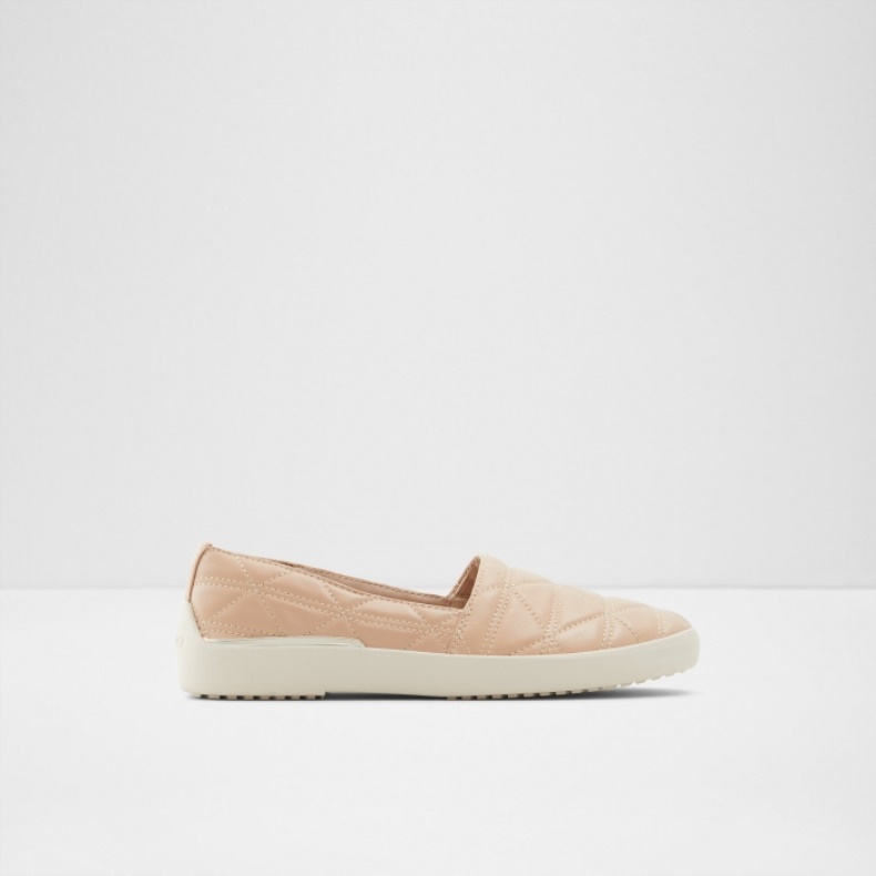 Aldo Fashion Beige Quiltende Loafers Glider På
